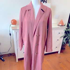 Long Pink coat from Sandro